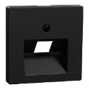 Merten Centraalplaat voor RJ45-aansluiting gerecycled Systeem M UAE/IAE Centraalplaat 1 connector Zonder label zwart MEG4521-0403