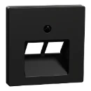 Merten Centraalplaat voor RJ45-aansluiting gerecycled Systeem M UAE/IAE Centraalplaat 2 connectoren Zonder label zwart MEG4522-0403