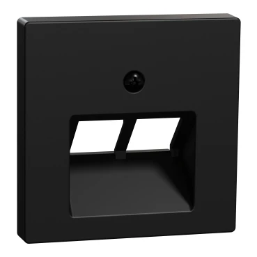 Merten Centraalplaat voor RJ45-aansluiting gerecycled Systeem M UAE/IAE Centraalplaat 2 connectoren Zonder label zwart MEG4522-0403