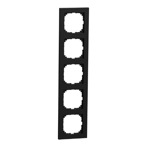 Merten Systeem M Pure afdekraam gerecycled kunststof Systeem M 5-voudig Horizontaal en verticaal Zwart RAL 9005 IP20 MEG4050-3603