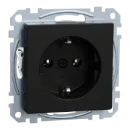 Merten Systeem M Wandcontactdoos inbouw 16A 250V RA Mat zwart RAL 9005 IP20 MEG2301-0403
