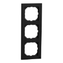 Merten Systeem M Pure afdekraam ocean plastic systeem M 3-voudig Horizontaal en verticaal Zwart RAL 9005 IP20 MEG4030-3603