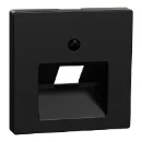 Merten Centraalplaat voor RJ45-aansluiting gerecycled Systeem M UAE/IAE Centraalplaat 1 connector Zonder label zwart MEG4521-0403