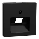 Merten Centraalplaat voor RJ45-aansluiting gerecycled Systeem M UAE/IAE Centraalplaat 1 connector Zonder label zwart MEG4521-0403