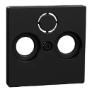 Merten Centraalplaat voor antennecontactdoos 2/3 gaten gerecycled Systeem M Satelliet Centraalplaat 3 connectoren Zonder label zwart MEG4123-0403