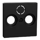 Merten Centraalplaat voor antennecontactdoos 2/3 gaten gerecycled Systeem M Satelliet Centraalplaat 3 connectoren Zonder label zwart MEG4123-0403