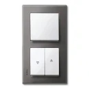 Merten Systeem M bedieningselement rolluik aan / uit enkele wip wit RAL 9010 MTN432419