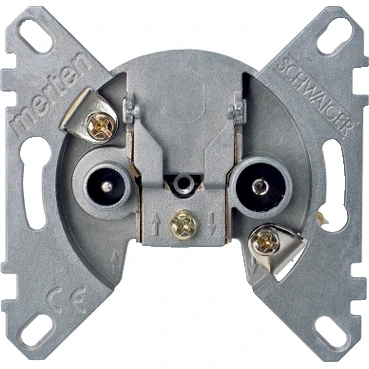 Merten Systeem M basiselement antenne contactdoos inbouw 2v TV einddoos 4.5dB MTN466099