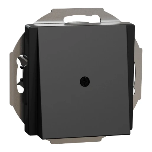 Merten Kabeluitgang gerecycled Systeem M Leidinguitvoer Basiselement met centrale afdekplaat Zonder label zwart MEG4071-0403