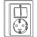 Merten Smart combinatie wandcontactdoos inbouw wit IP20 278219