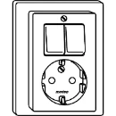 Merten Smart combinatie wandcontactdoos inbouw wit IP20 278219