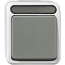 Merten Aquastar installatieschakelaar Tweepolige schakelaar opbouw 10AX grijs RAL 7035 IP44 MTN3112-8029