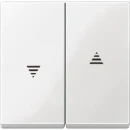 Merten Systeem M bedieningselement rolluik aan / uit enkele wip wit RAL 9010 MTN432419