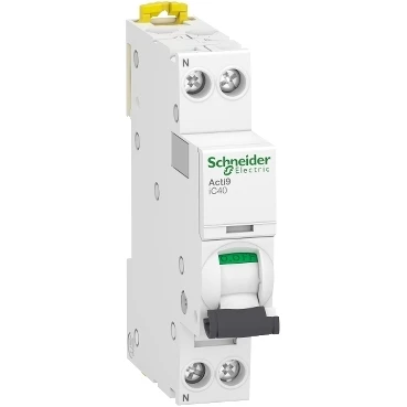 Schneider Electric Acti9 Installatieautomaat (nul) C10 C karakteristiek 10A 1P+N 1TE A9P52610