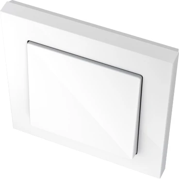 Merten Systeem M bedieningselement wissel aan / uit enkele wip wit RAL 9010 MTN432119