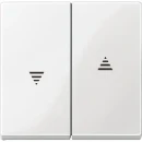 Merten Systeem M bedieningselement rolluik aan / uit enkele wip wit RAL 9010 MTN432419