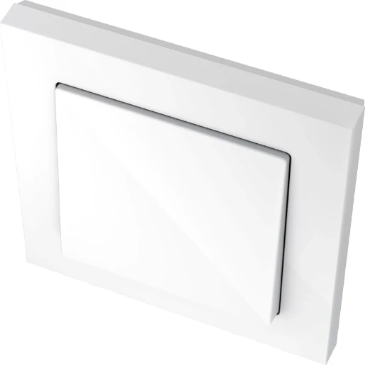 Merten Systeem M bedieningselement wissel aan / uit enkele wip wit RAL 9010 MTN432119