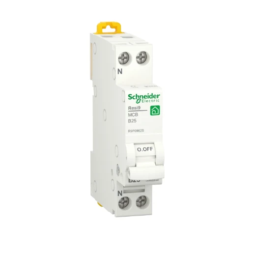 Schneider Electric RESI 9 Installatieautomaat (nul) B25 B karakteristiek 25A 1P+N 1TE R9P09625