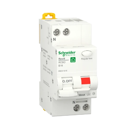 Schneider Electric RESI 9 aardlekautomaat 1P+N 16A 0.03A B16 R9D01616
