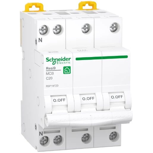 Schneider Electric RESI 9 Installatieautomaat (nul) C20 C karakteristiek 20A 3P+N 3TE R9P19720