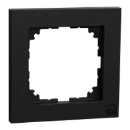 Merten Systeem M Pure afdekraam ocean plastic systeem M 1-voudig Horizontaal en verticaal Zwart RAL 9005 IP20 MEG4010-3603