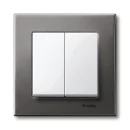 Merten Systeem M bedieningselement serie aan / uit tweedelige wip wit RAL 9010 MTN432519