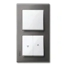 Merten Systeem M bedieningselement rolluik aan / uit enkele wip wit RAL 9010 MTN432419