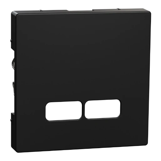 Merten Centraalplaat voor lader gerecycled Systeem M USB Centraalplaat 2 connectoren Met label zwart MEG4367-0403