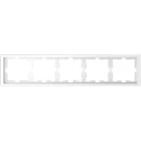 Merten D-life Afdekraam 5-voudig Horizontaal en verticaal Wit RAL 9003 IP20 MTN4050-6535