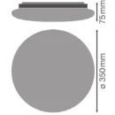 Ledvance Surface Circular LED wand- en plafondarmatuur 3000K 1440lm 350mm Ø350mm bewegingssensor lichtsensor Steekklem wit 4099854042096