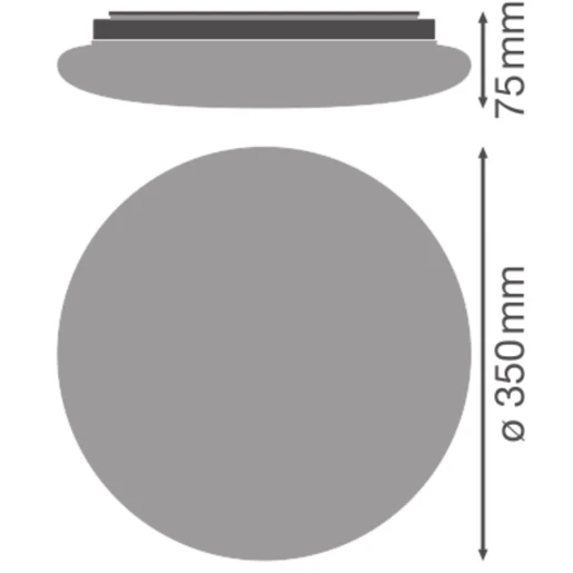 Ledvance Surface Circular LED wand- en plafondarmatuur 3000K 1440lm 350mm Ø350mm bewegingssensor lichtsensor Steekklem wit 4099854042096