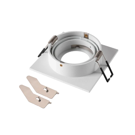 SLV New Tria Afdekking inbouwring vierkant 75 Aluminium 90x90x26mm Wit 1007349