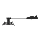 SLV New Tria GU10 inbouwspot rond zwenkbaar 93x93mm zwart 1007375