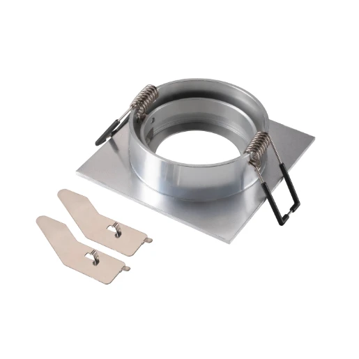 SLV New Tria Afdekking Inbouwring vierkant Aluminium 82x82x26mm Aluminium 1007330