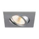 SLV New Tria Afdekking Inbouwring vierkant Aluminium 82x82x26mm Aluminium 1007330