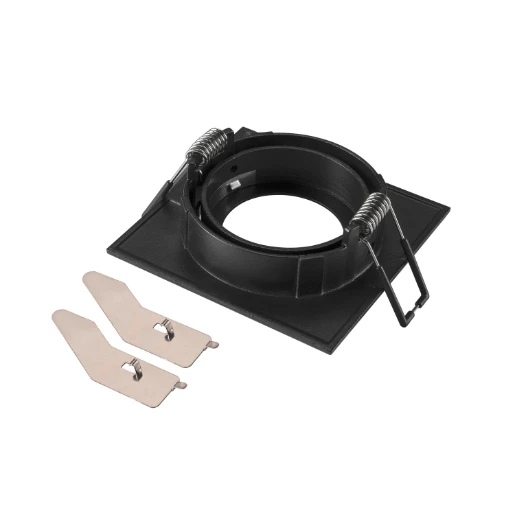 SLV New Tria Afdekking Inbouwring vierkant Aluminium 82x82x26mm Zwart 1007329