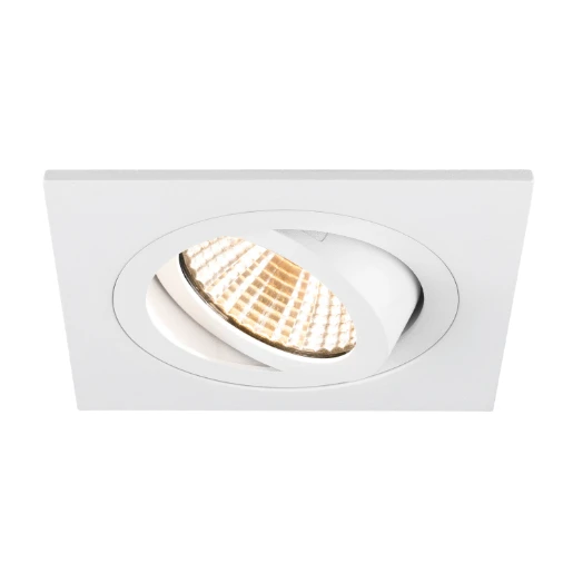 SLV New Tria Afdekking inbouwring vierkant 75 Aluminium 90x90x26mm Wit 1007349