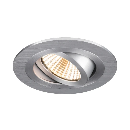 SLV New Tria Afdekking inbouwring rond 75 Aluminium 93x93x26mm Ø93mm Aluminium 1007351