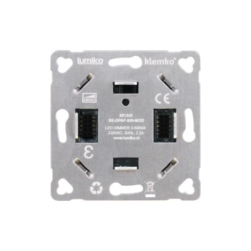 Lumiko Modulaire 2-draads fase-afsnij (RC) inbouw dimmer 3 500VA
