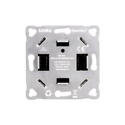 Lumiko Modulaire 2-draads led-lichtschakelaar aluminium 891320