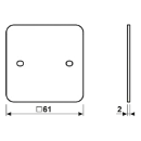 Jung AP 600 bodemplaat schakelmateriaal 1-voudig Horizontaal en verticaal Glanzend wit RAL 1013 J328