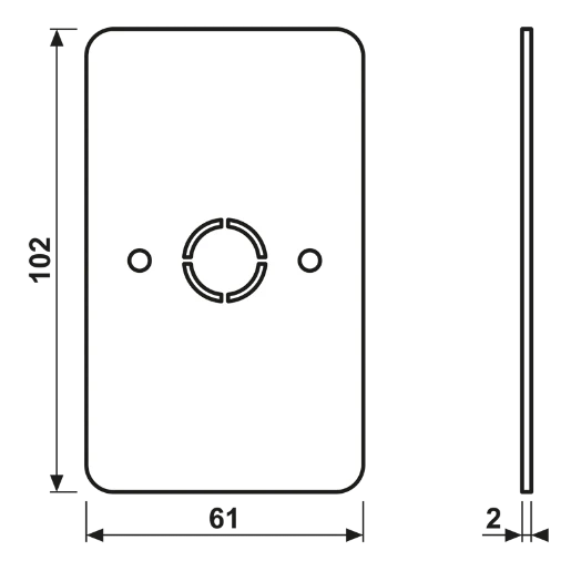 Jung AP 600 Bodemplaat schakelmateriaal 2-voudig Horizontaal en verticaal Glanzend wit RAL 9016 328-622WW