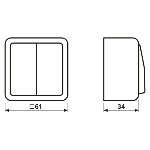 Jung AP 600 wipschakelaar Serieschakelaar opbouw 10AX wit RAL 9016 IP20 605AWW