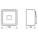 Jung AP 600 wipschakelaar Tweepolige schakelaar opbouw 10AX wit RAL 1013 IP20 602A