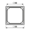 Jung AS range tussenraam a(s)500 55.6x55.6mm wit RAL 1013 A590Z