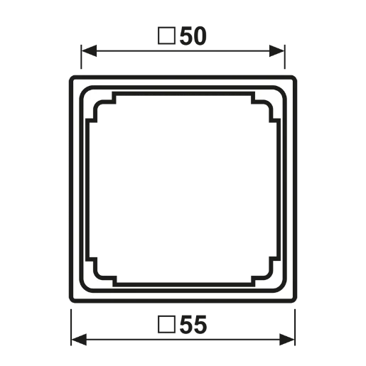 Jung AS range tussenraam a(s)500 55.6x55.6mm wit RAL 1013 A590Z