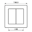 Jung AS range volle afdekplaat + schakelwippen en wissel as500 tweedelige wip wit RAL 1013 AS590-5