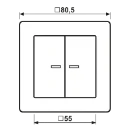 Jung AS range volle afdekplaat + schakelwippen voor en controle as500 tweedelige wip wit RAL 9016 AS590-5KO5WW