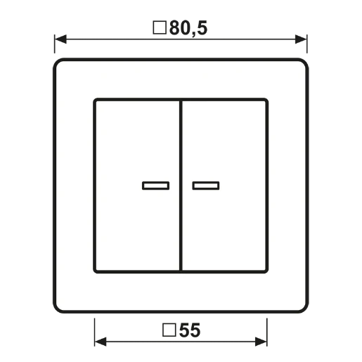 Jung AS range volle afdekplaat + schakelwippen voor en controle as500 tweedelige wip wit RAL 9016 AS590-5KO5WW