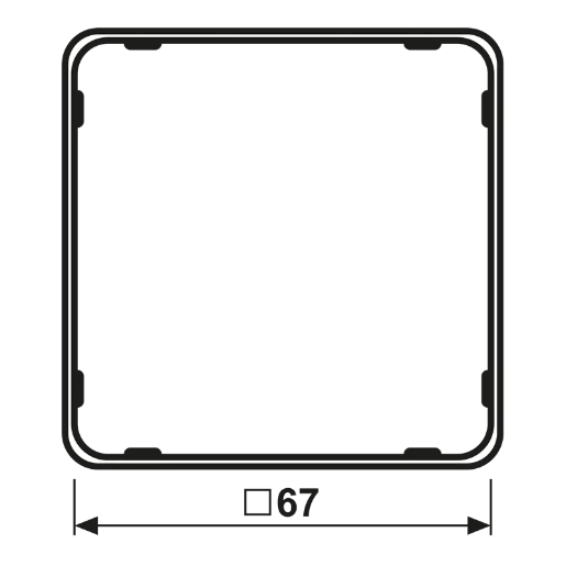 Jung CD range Applicatie-raam edelstaal Kunststof RVS CDP81ES